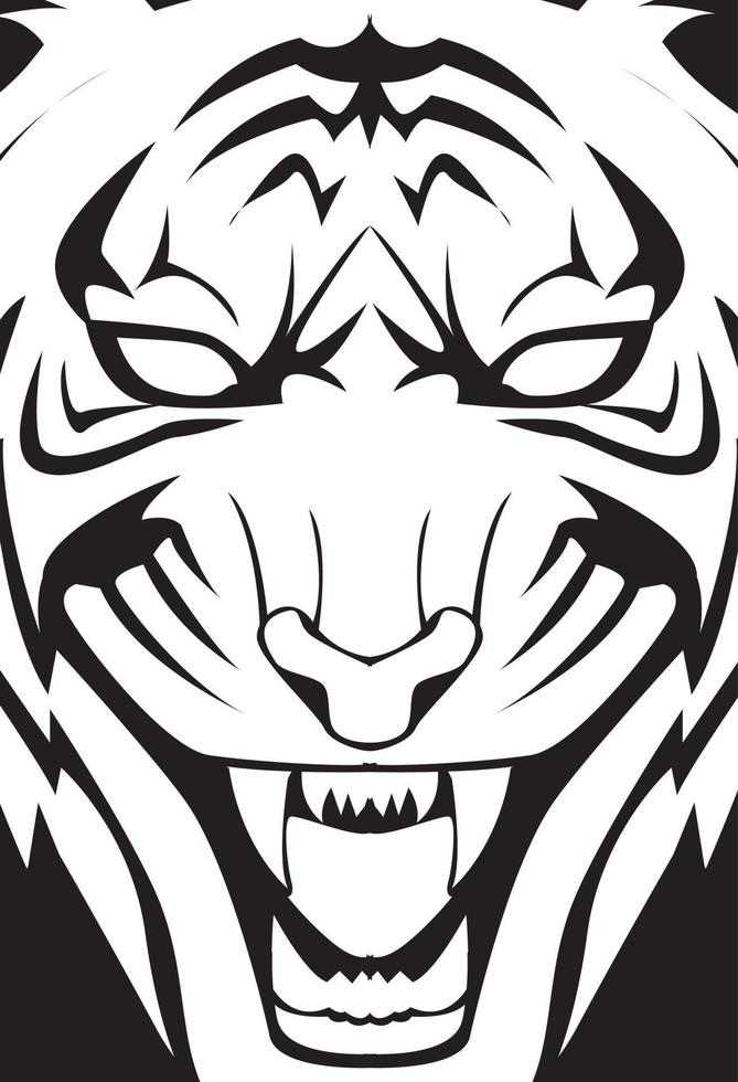 diseño de ilustración de tigre vector