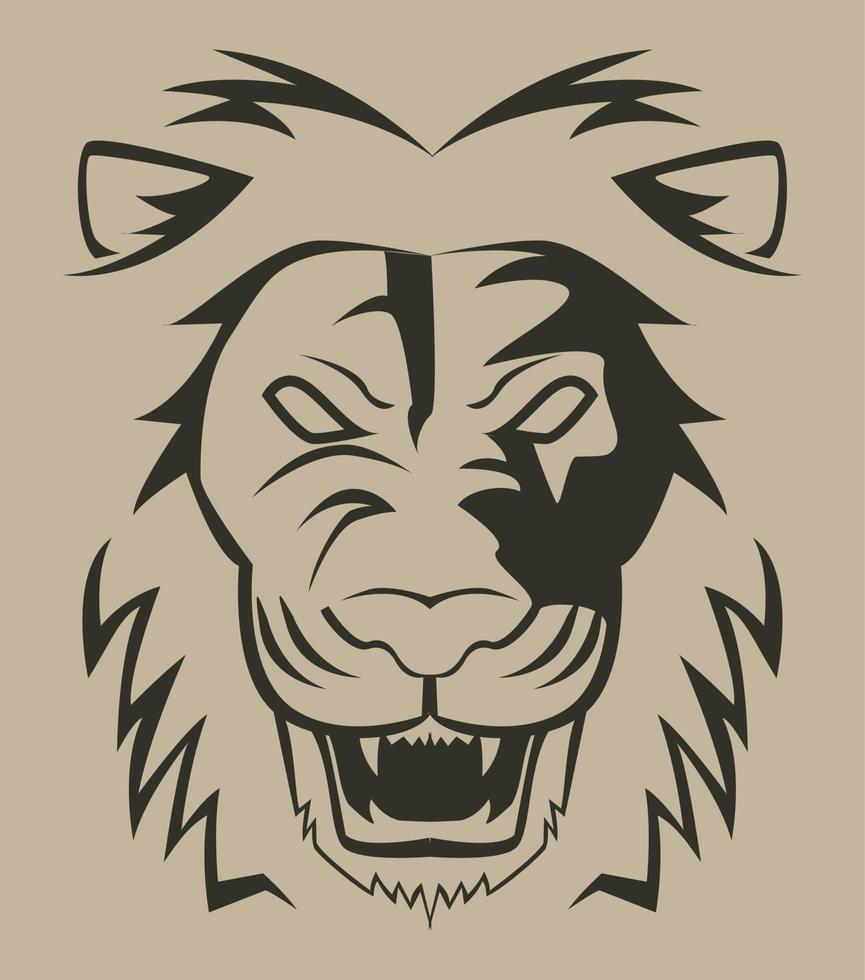 ilustración de símbolo de león vector