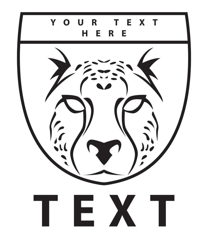 Cheetah illustration design vector