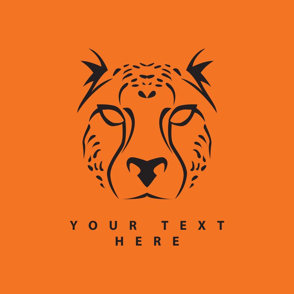 Cheetah illustration design vector