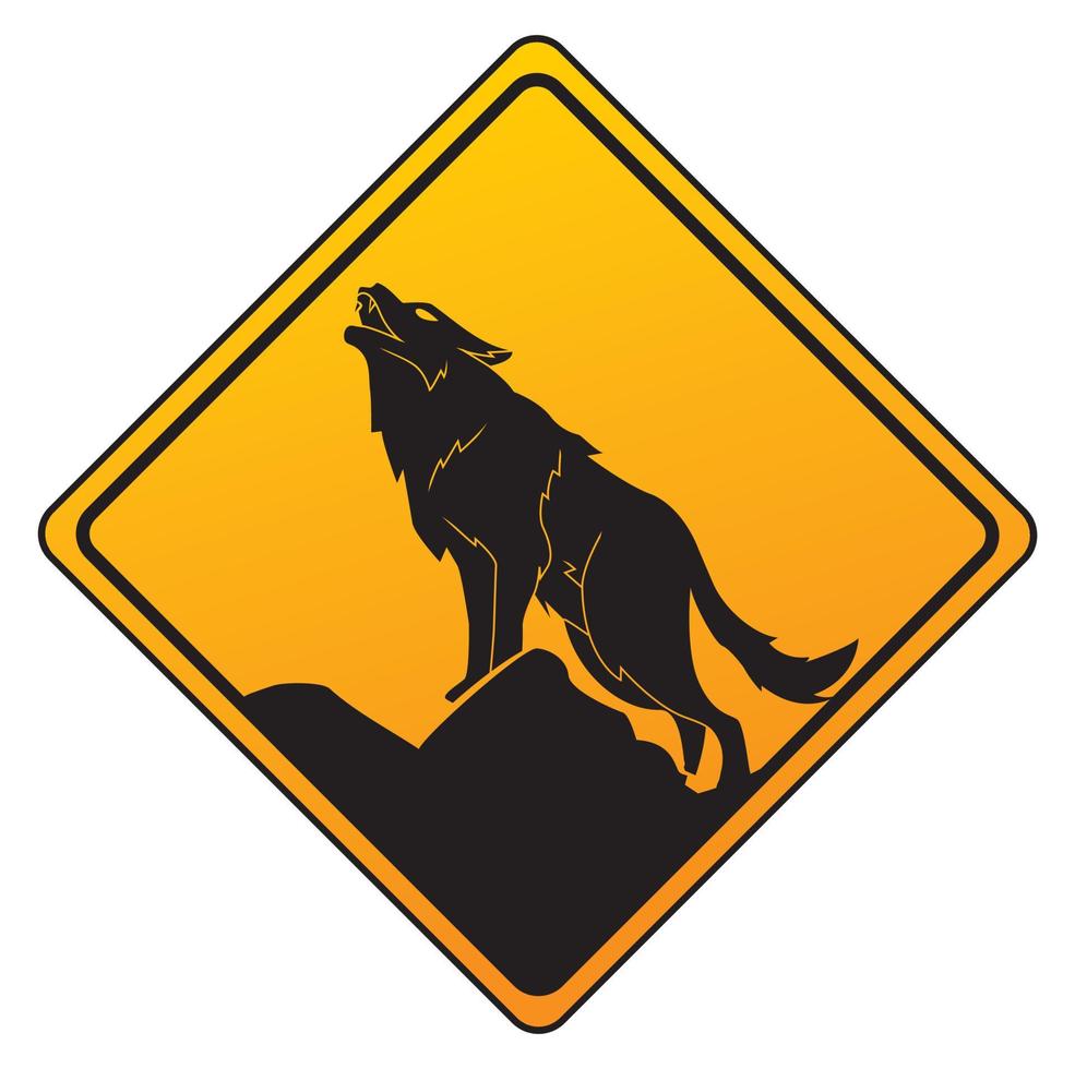 diseño de ilustración de lobo vector