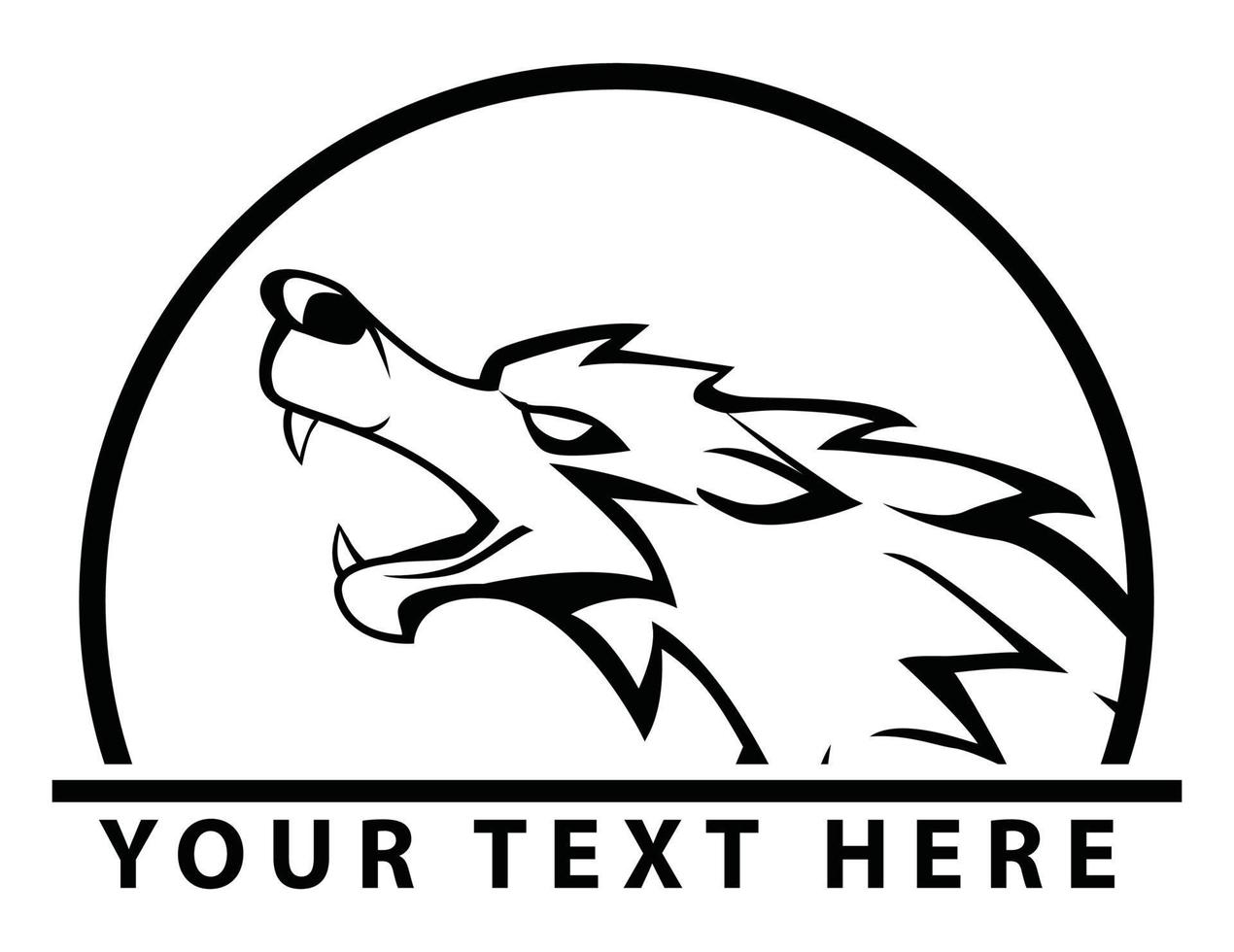 Wolf illustration design vector