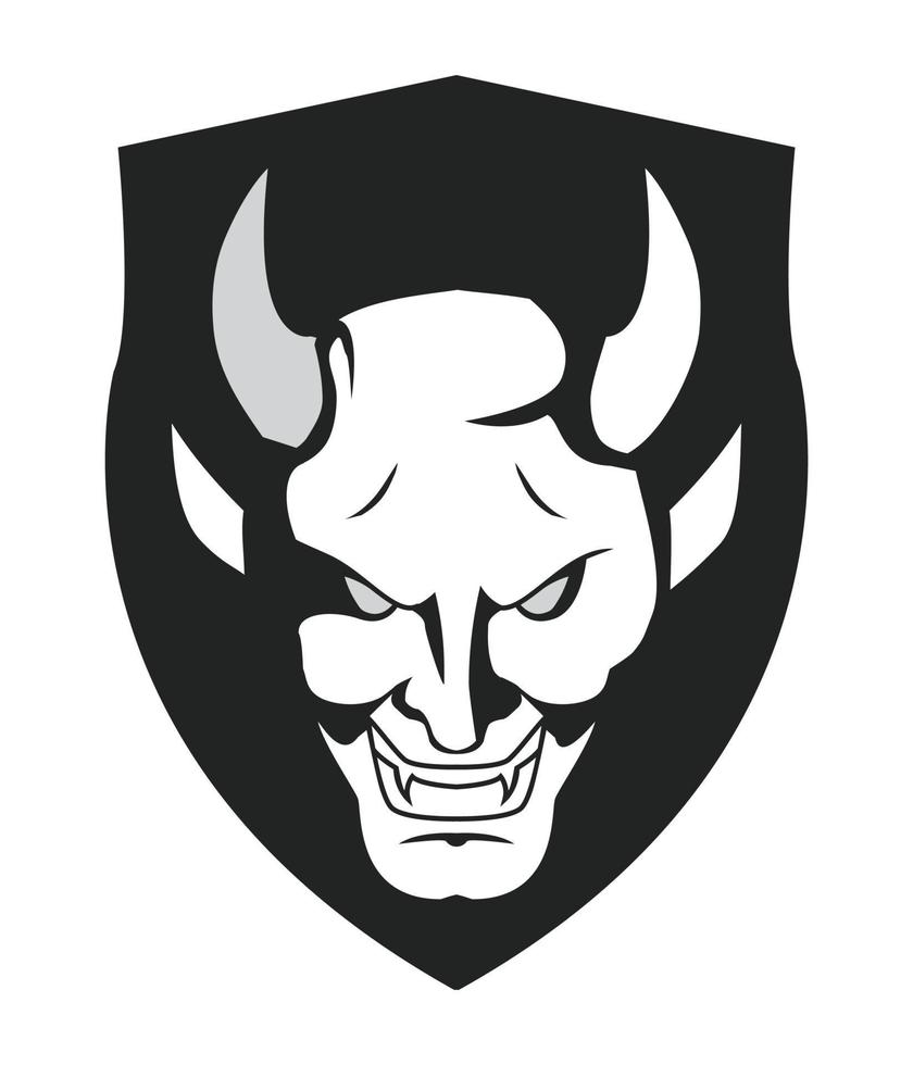 Devil head illustration vector