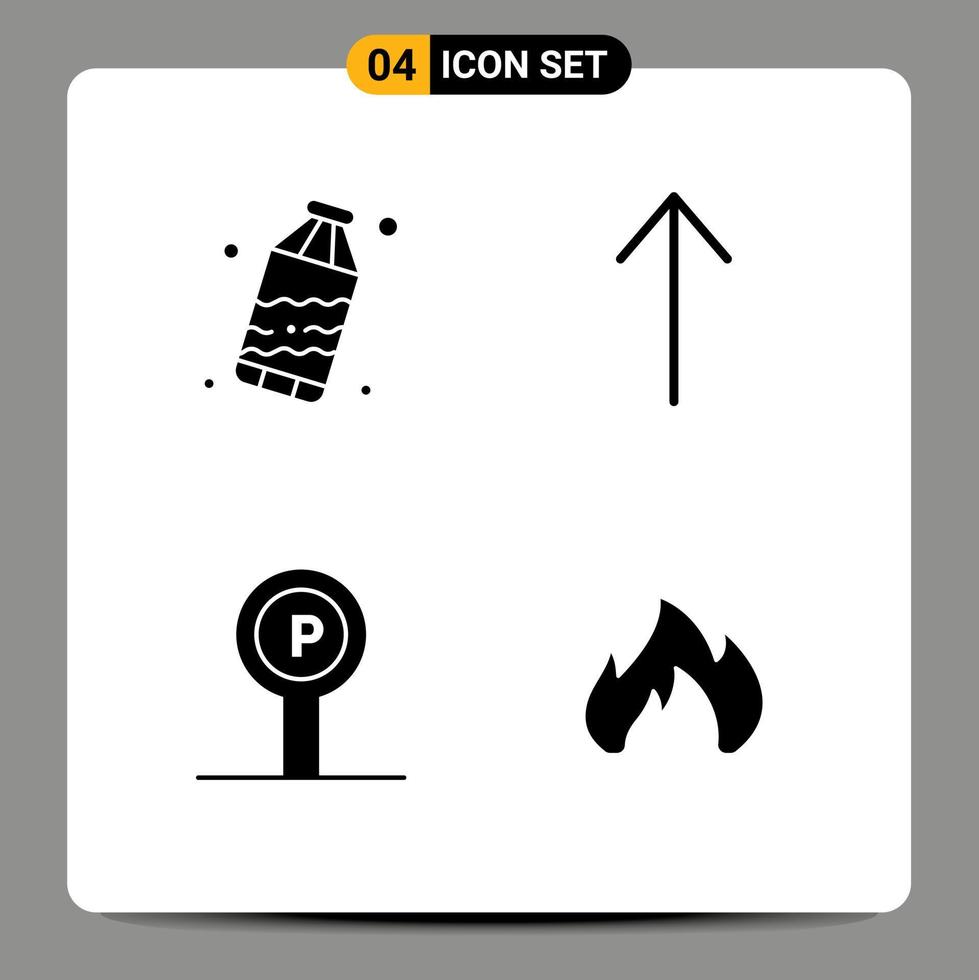 Pack of creative Solid Glyphs of pollution travel arrow parking heating Editable Vector Design Elements