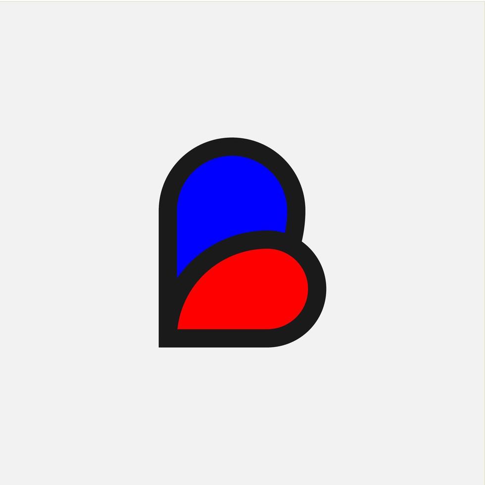 plantilla de diseño de vector de logotipo de icono de letra b