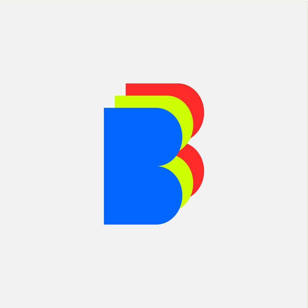 plantilla de diseño de vector de logotipo de icono de letra b