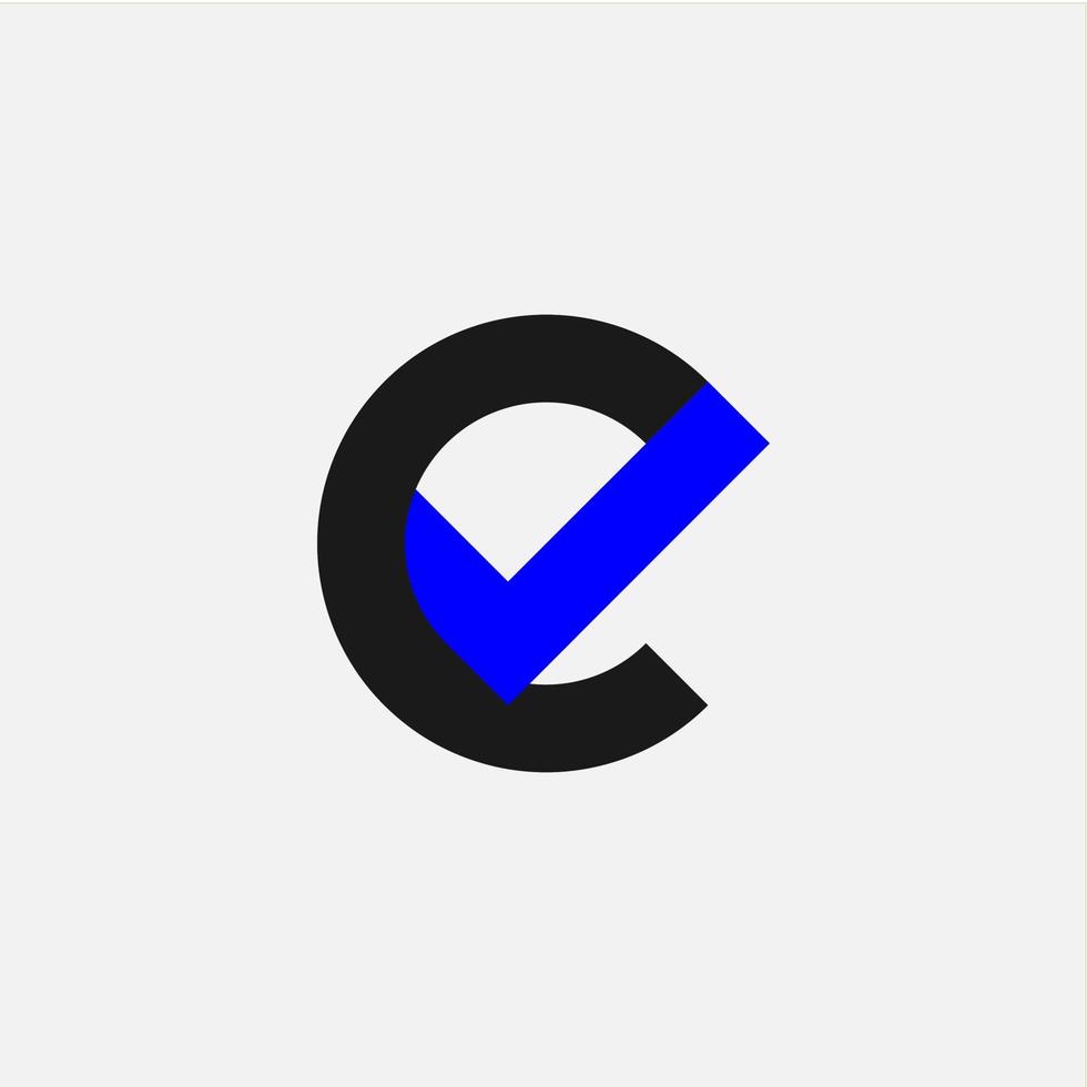 logotipo de icono de letra c con alguna plantilla de diseño de vector de elemento