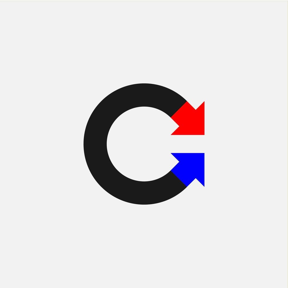 Letter C icon logo with some element vector design template