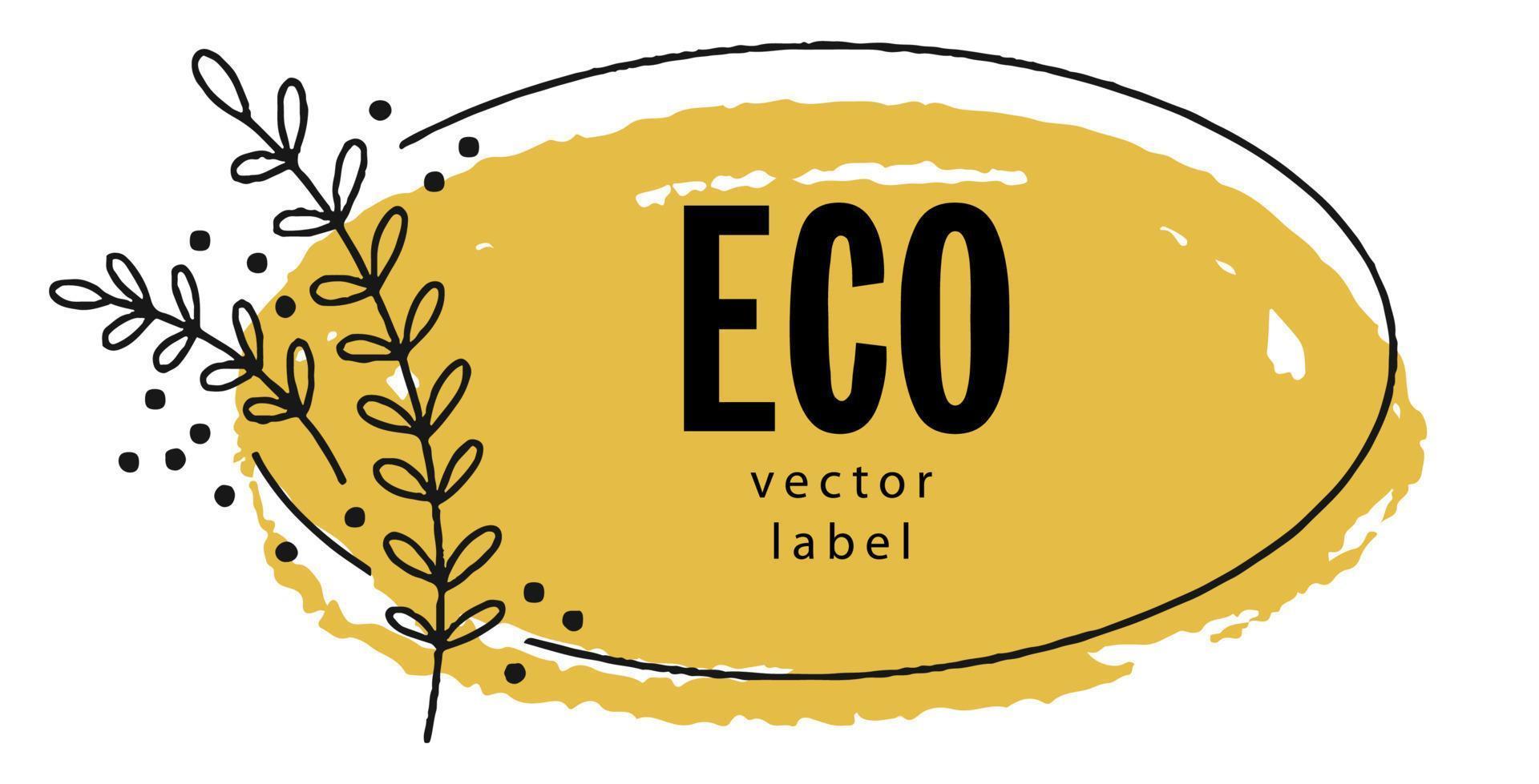 Producto ecológico y natural, orgánico y ecológico. vector