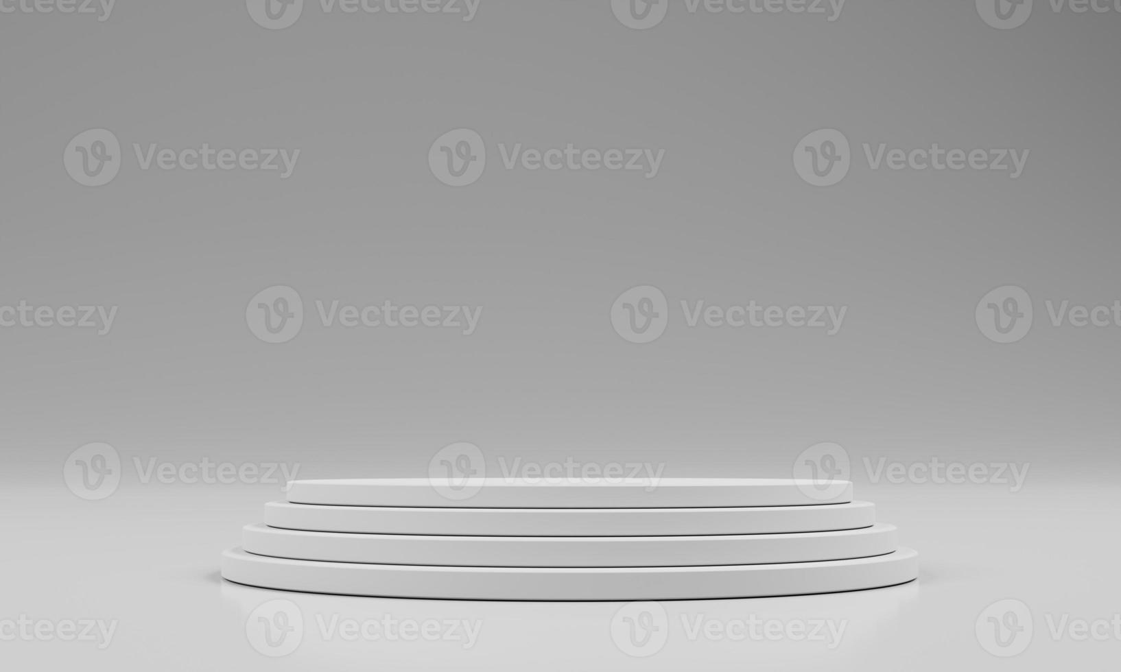 product background with empty white podium on 3d rendering photo