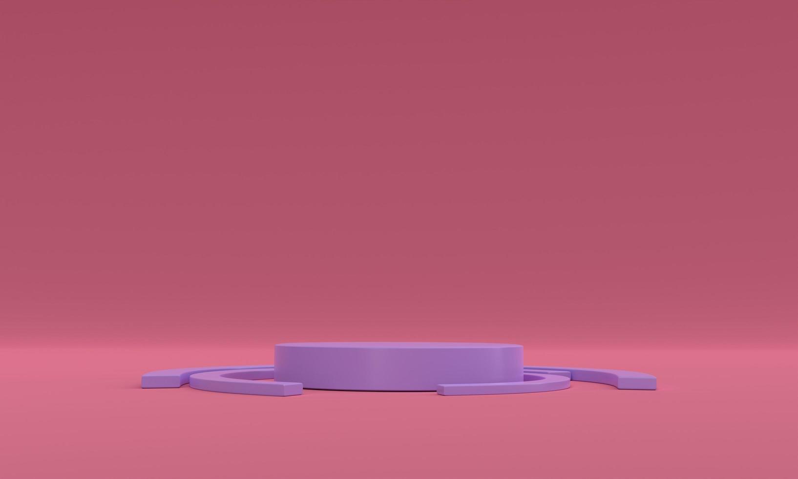 cosmetic product background with empty podium on 3d rendering photo