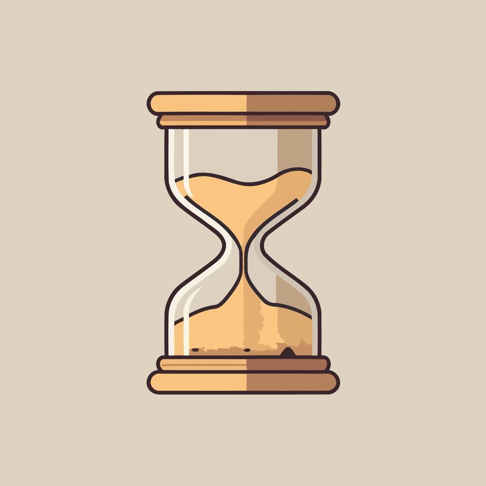 Sand clock hourglass time vector