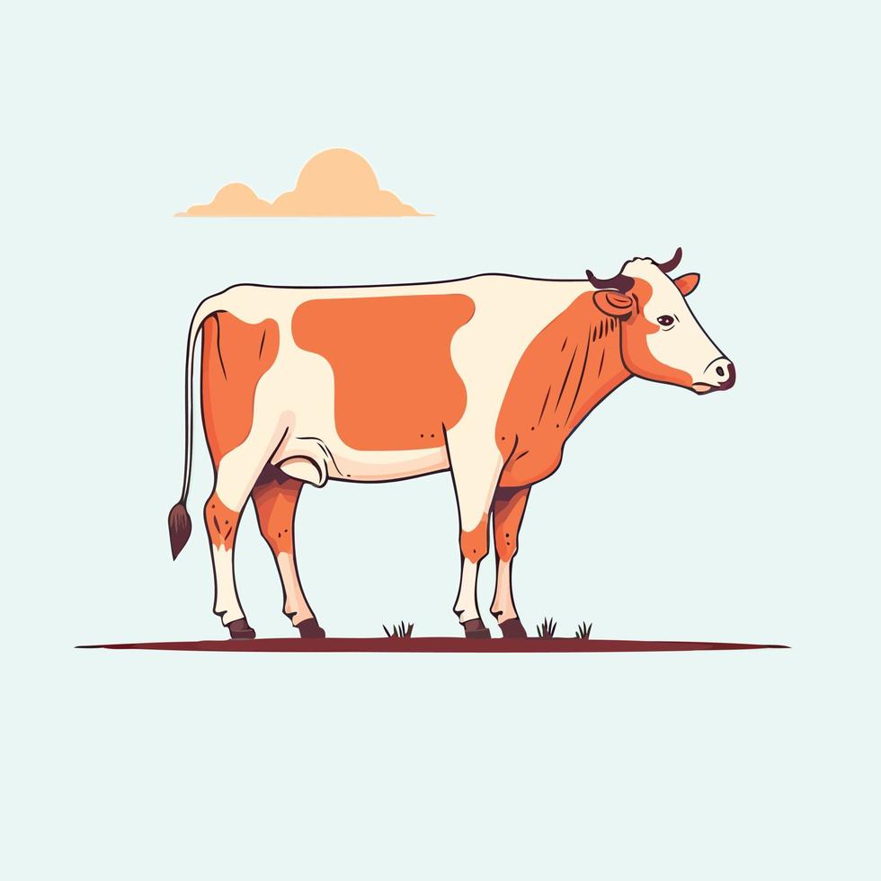 Farm animal an adult big cow vector