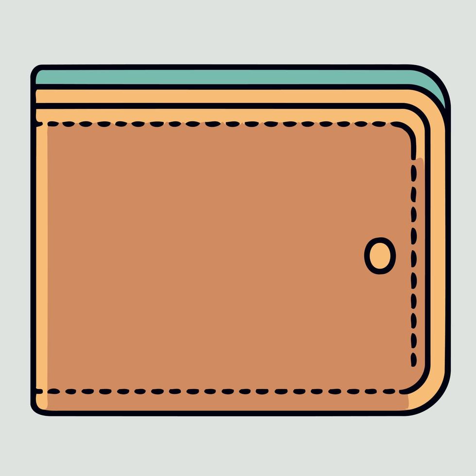 leather wallet for storing money cards and documents vector