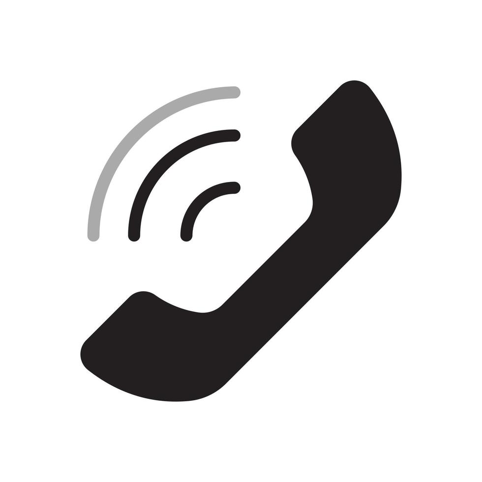 icono de teléfono profesional, icono de teléfono png negro vector