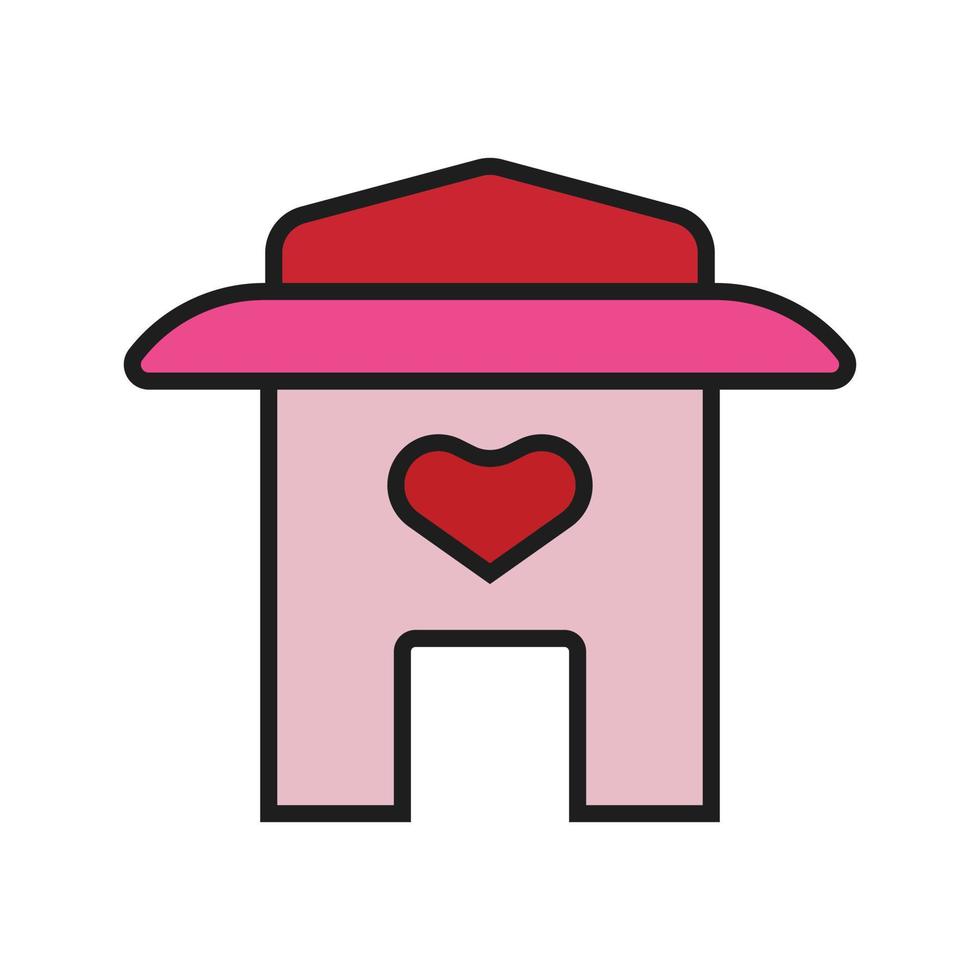 Valentine day love icon design vector, heart icon with home symbol vector