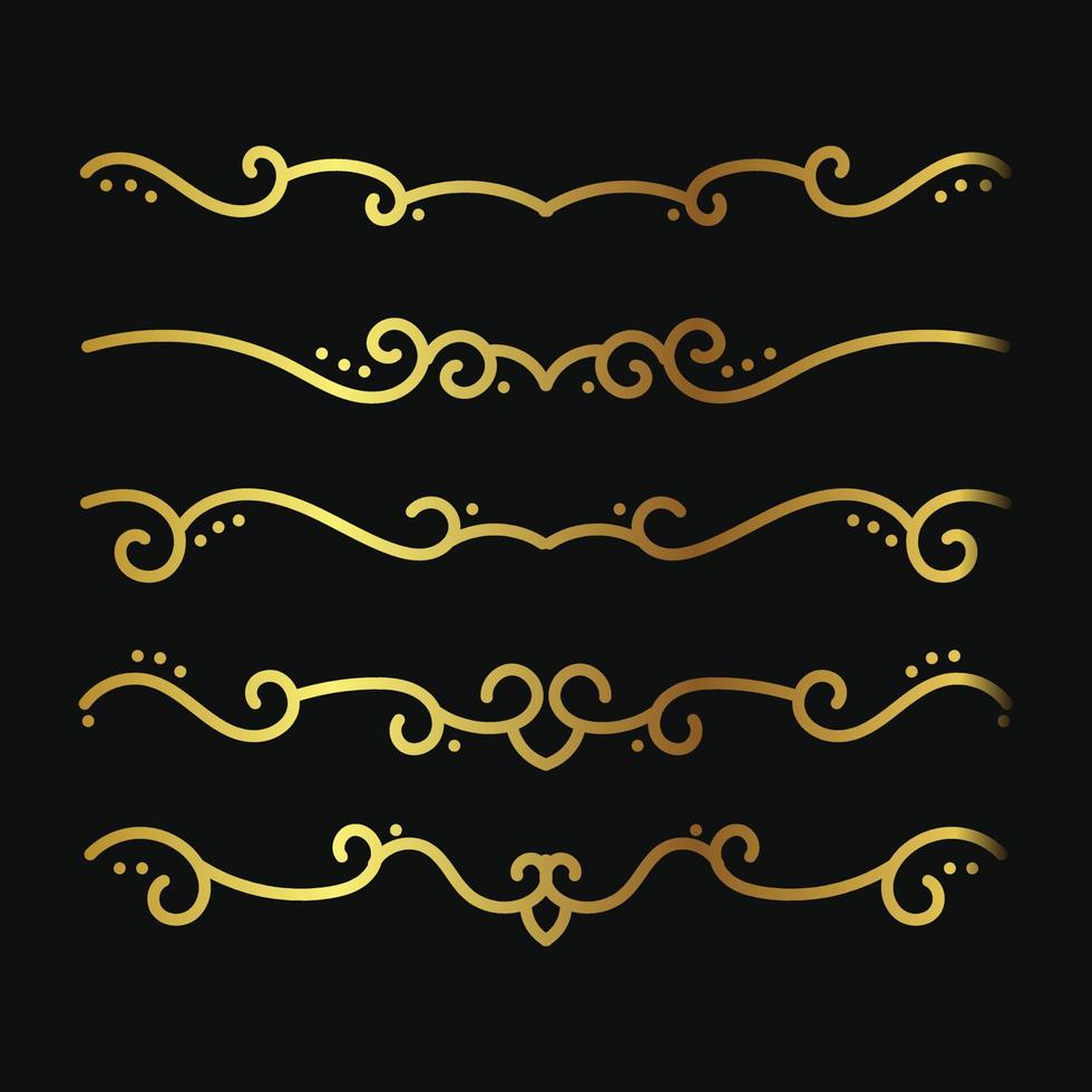 Hand drawn text dividers and graphic elements. Vector floral designs