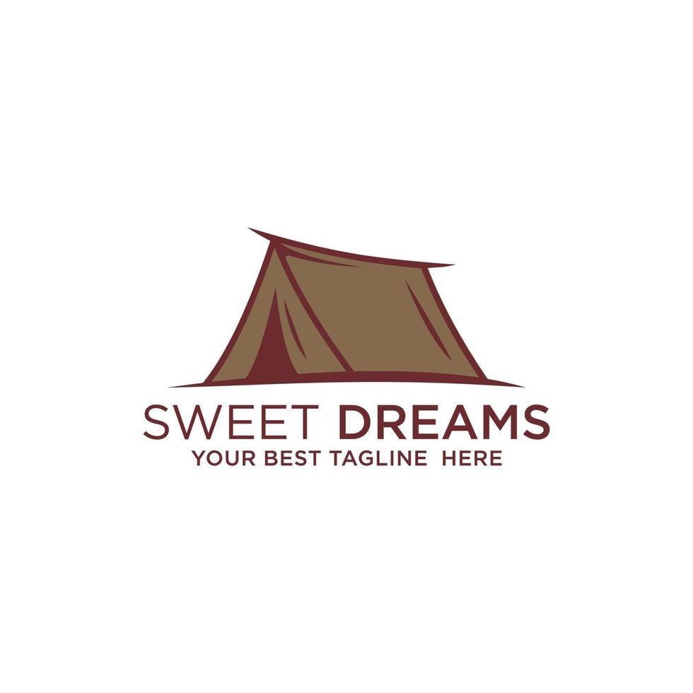 Logo concept of tent, camping, recreation, adventure vector design template