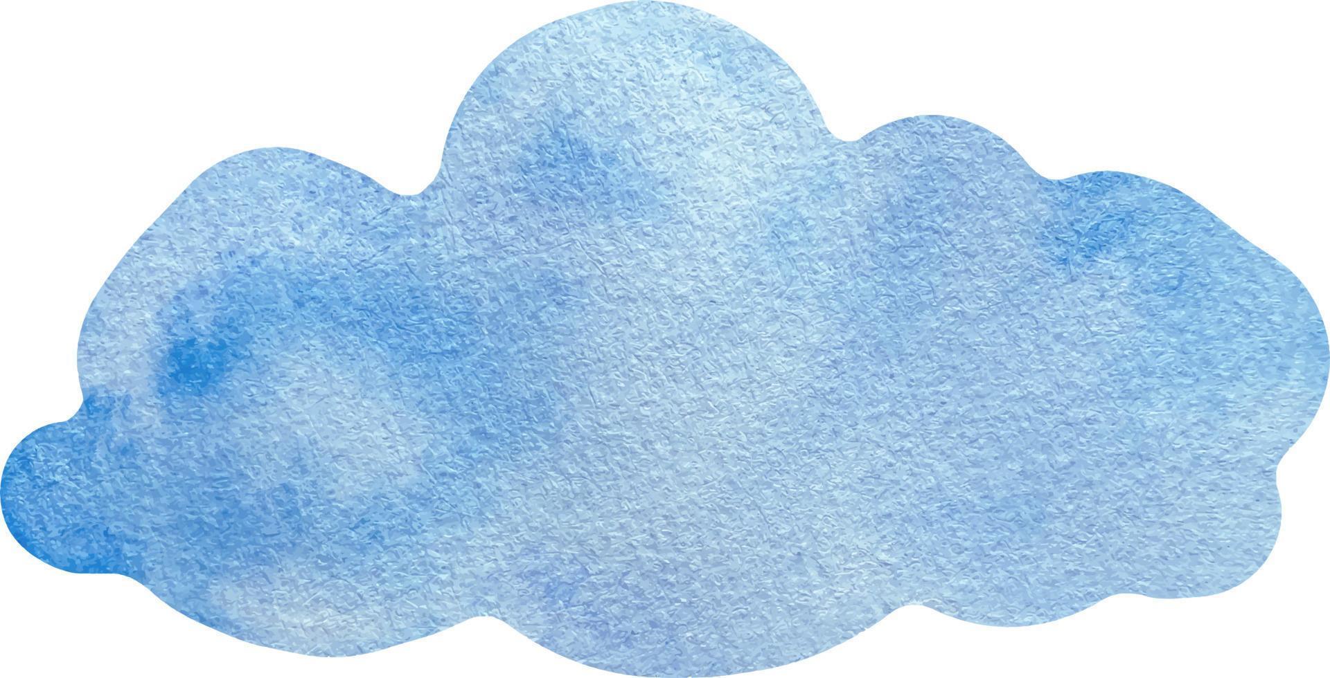 nube de acuarela. nubes azules aisladas sobre fondo blanco. vector