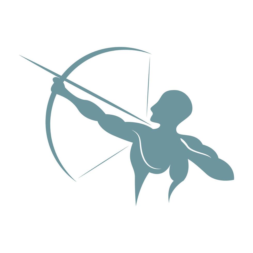 diseño de logotipo de icono de tiro con arco vector
