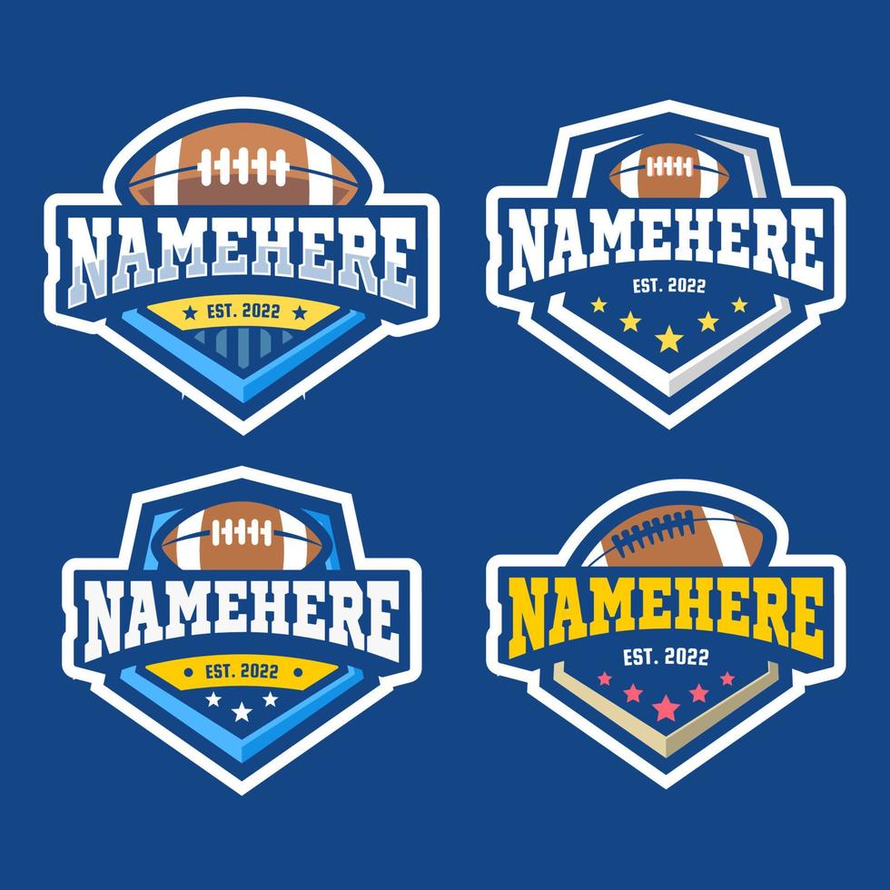 American football template logo design vector