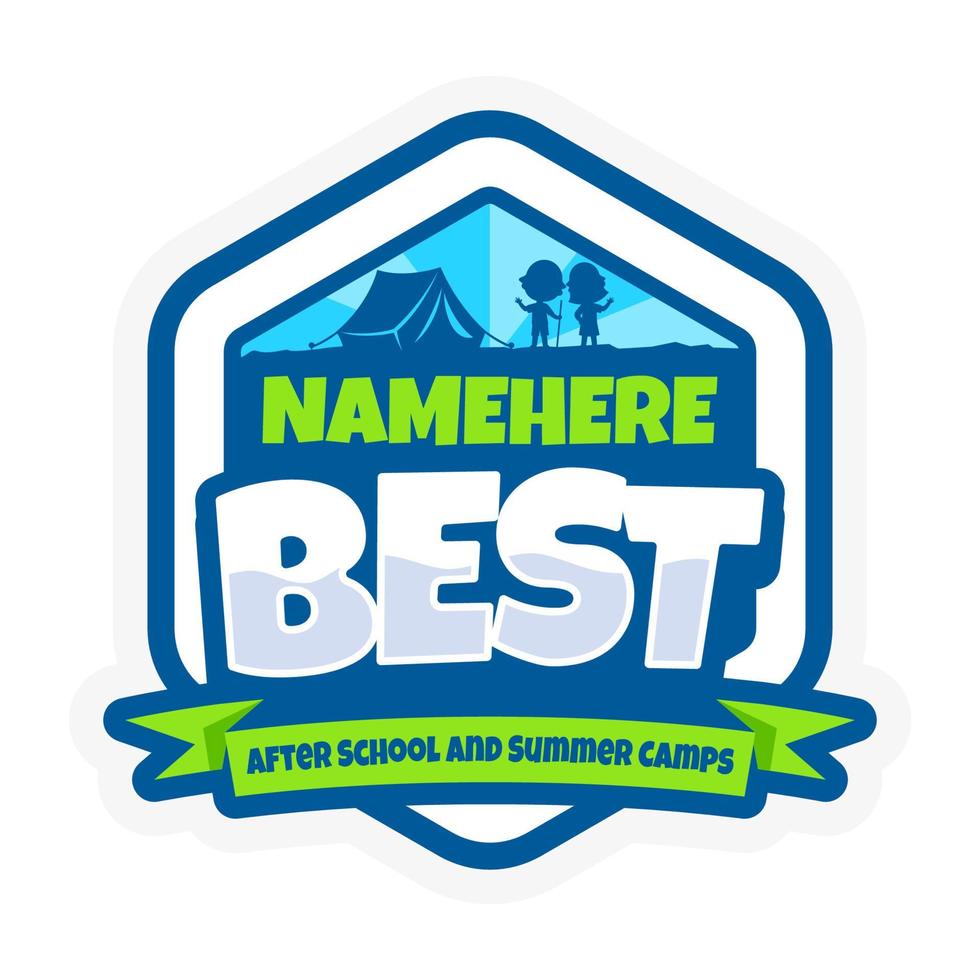 After school camp logo template vector