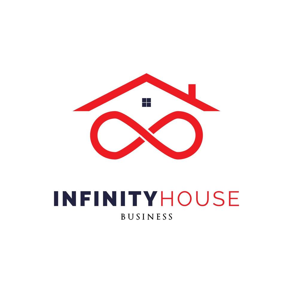 Infinity House Icon Logo Design Template vector