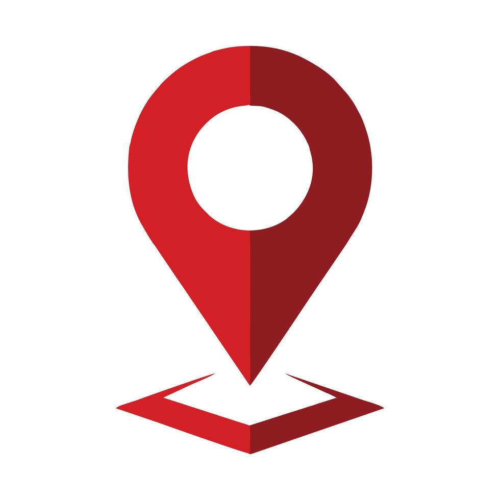 pin ubicación símbolo aislado icono vector ilustración diseño gráfico. adecuado para su uso en el diseño de mapas, etiquetas de ubicación, compartir ubicaciones, marcadores de ubicación.