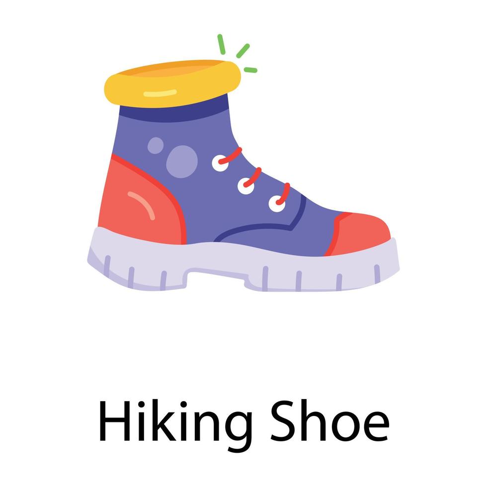 Trendy Hiking Shoe vector