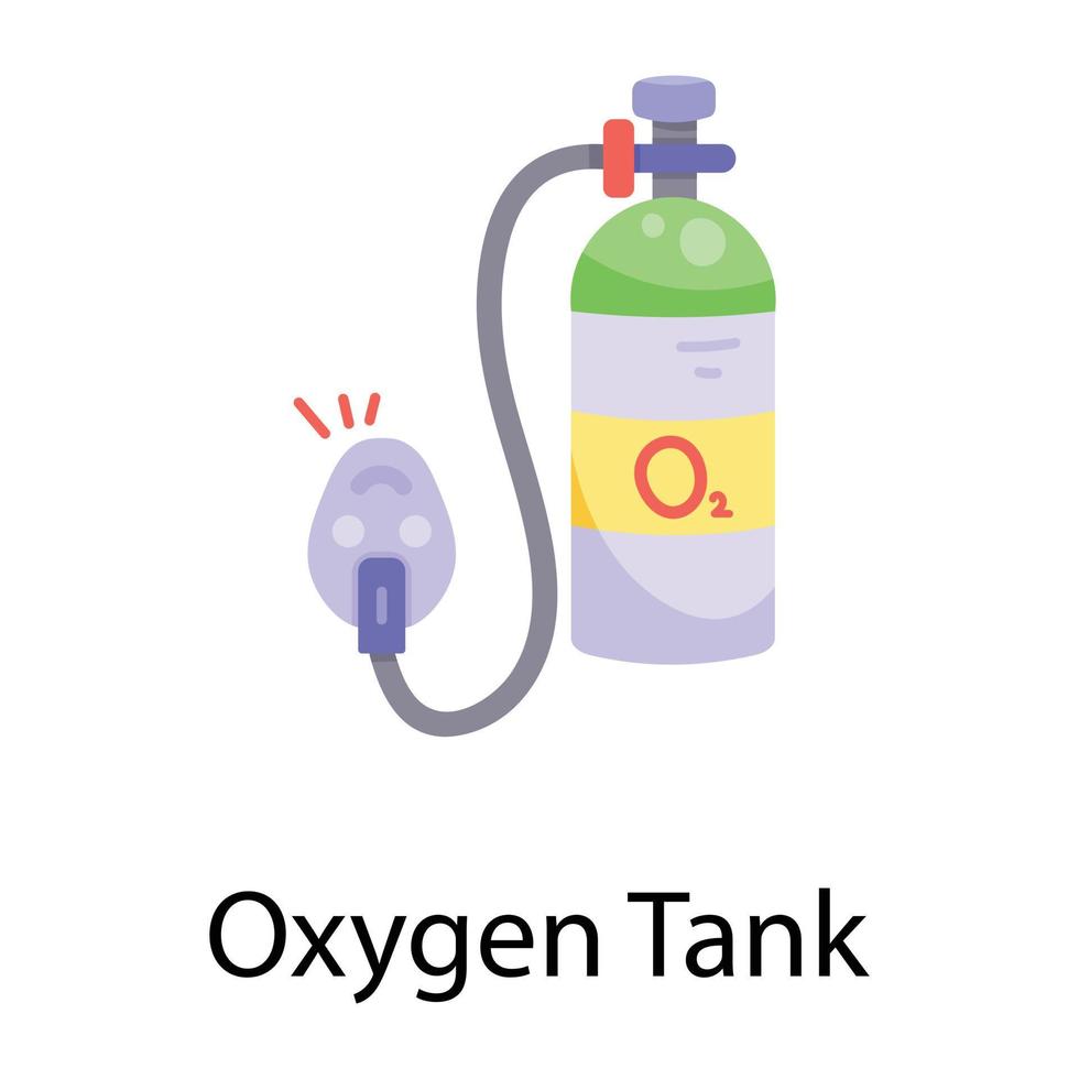 Trendy Oxygen Tank vector