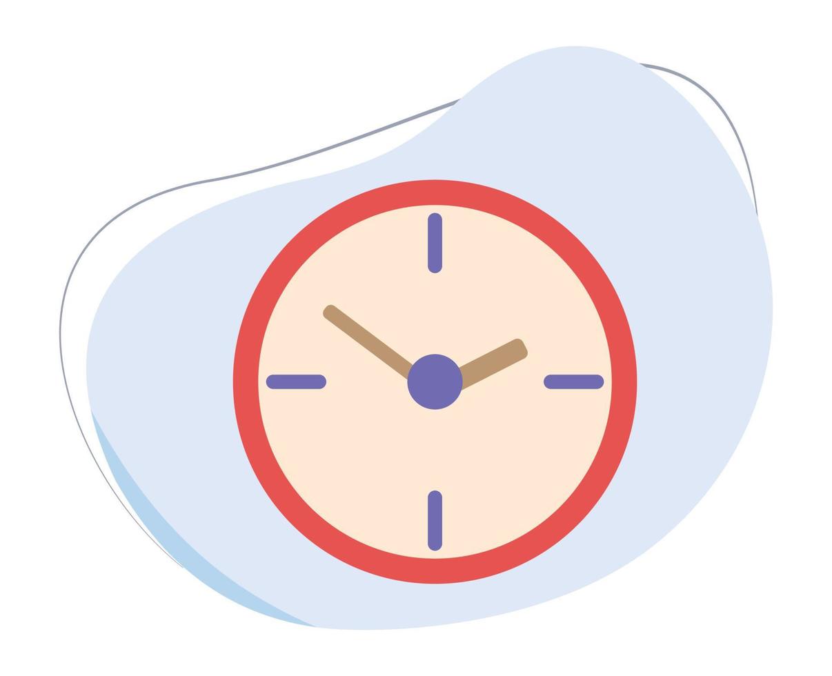 flat icon cartoon vector wall clock