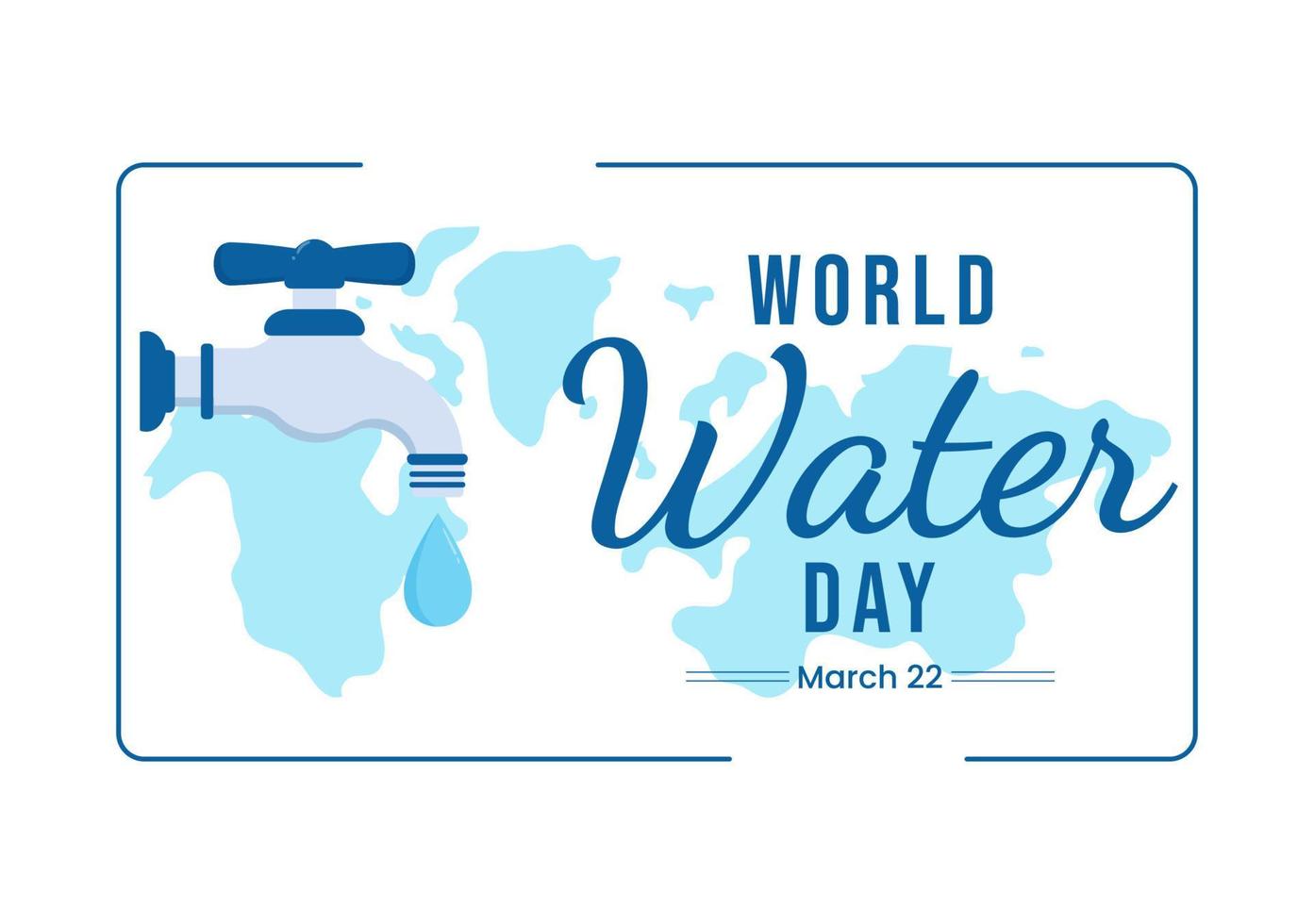 World Water Day on 5 March Illustration with Waterdrop from Earth for Web Banner or Landing Page in Flat Cartoon Hand Drawn Templates Illustration vector