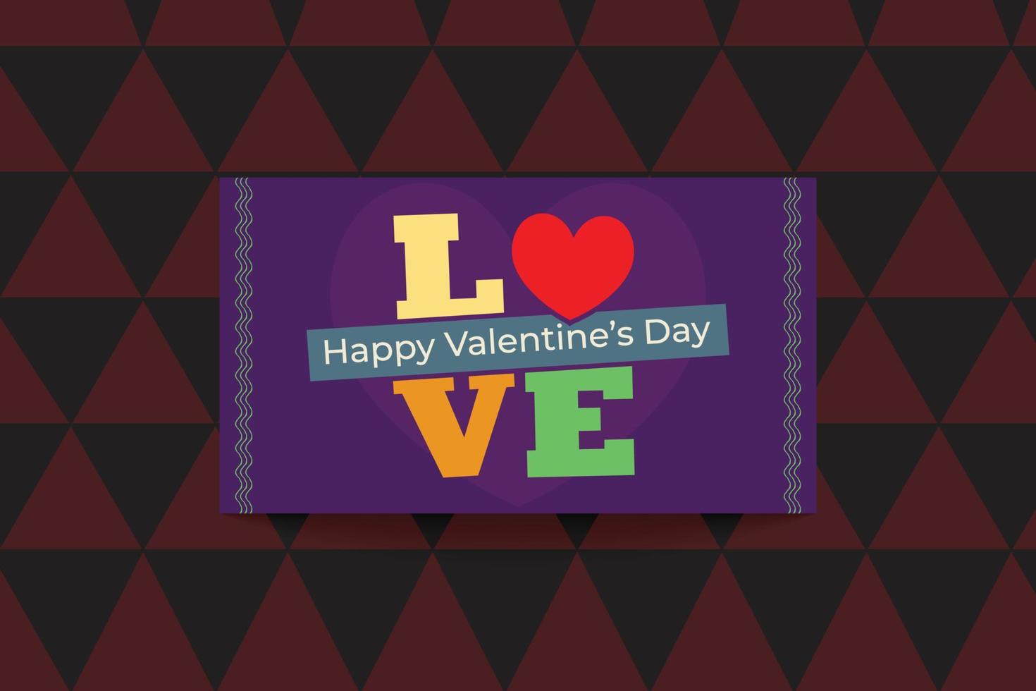 feliz día de san valentín con un fondo de banner de amor vector