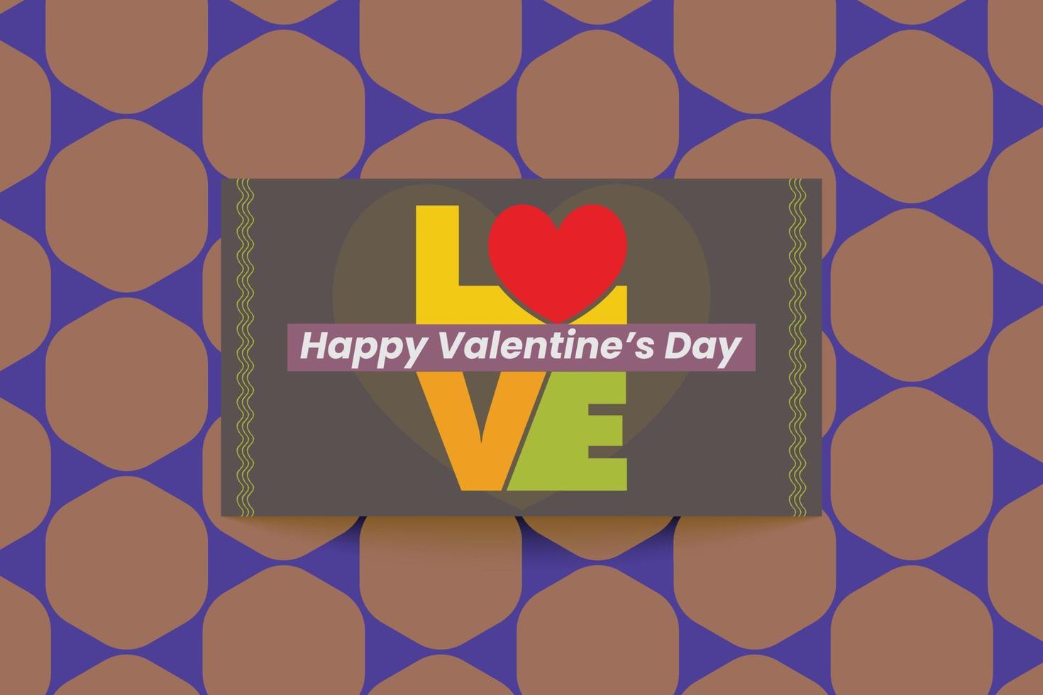 Happy valentine's day with a love banner background vector