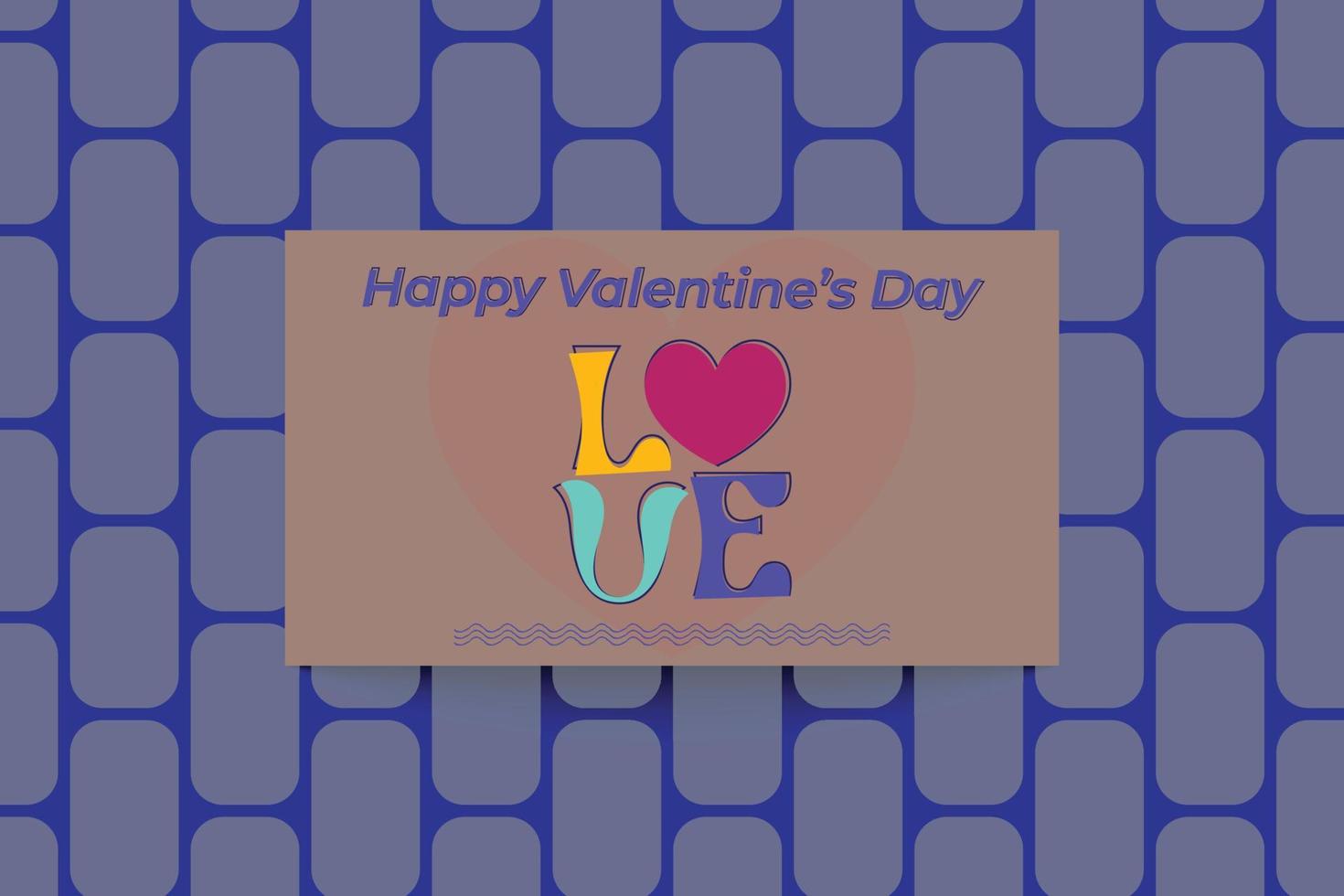 Happy valentine's day with a love banner background vector