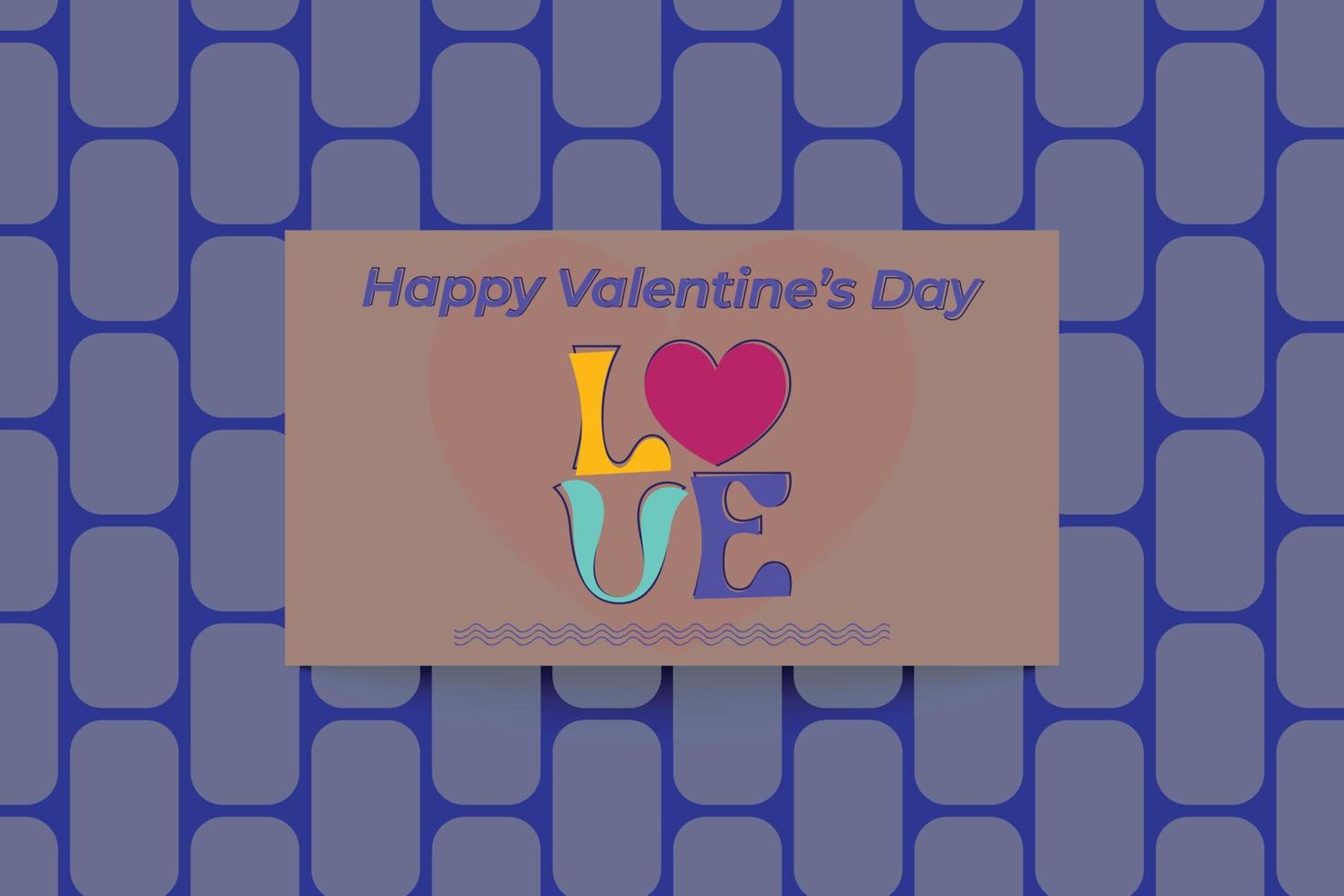 feliz día de san valentín con un fondo de banner de amor vector