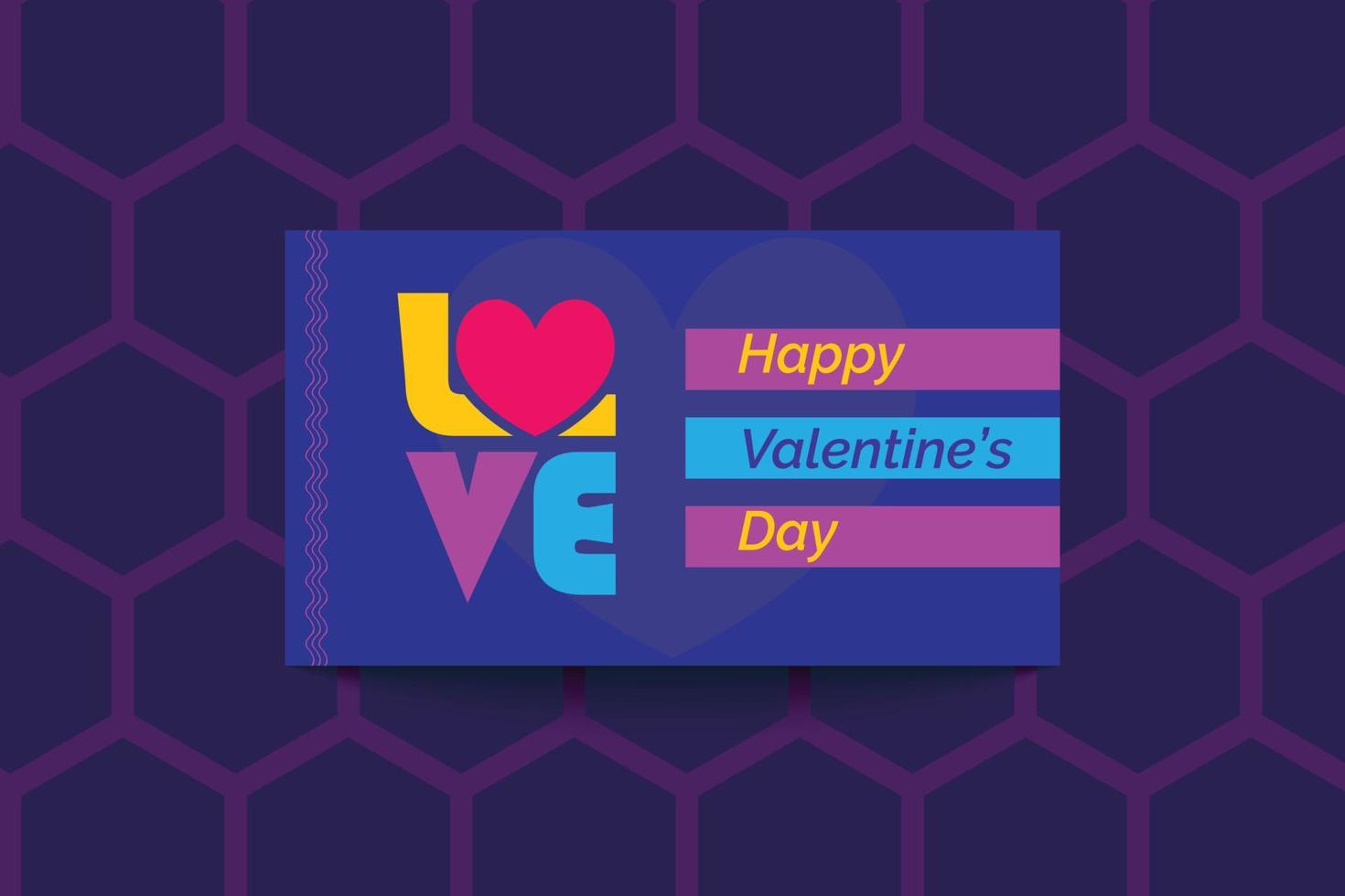 Happy valentine's day with a love banner background vector