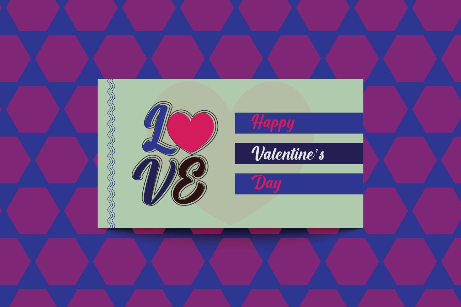 Happy valentine's day with a love banner background vector