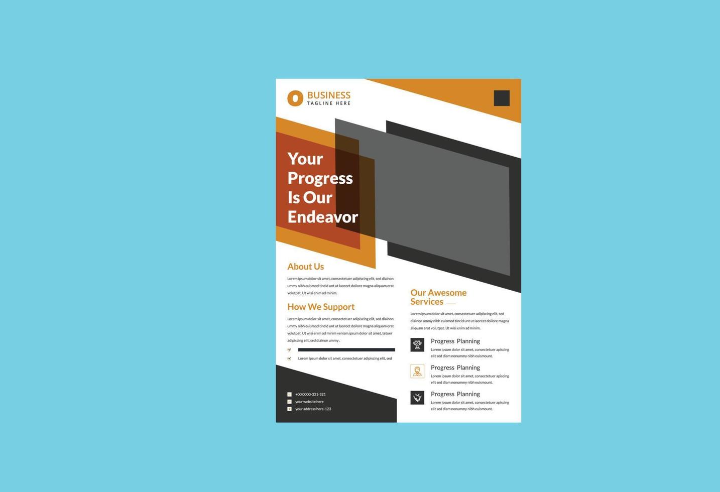 corporate business flyer vector