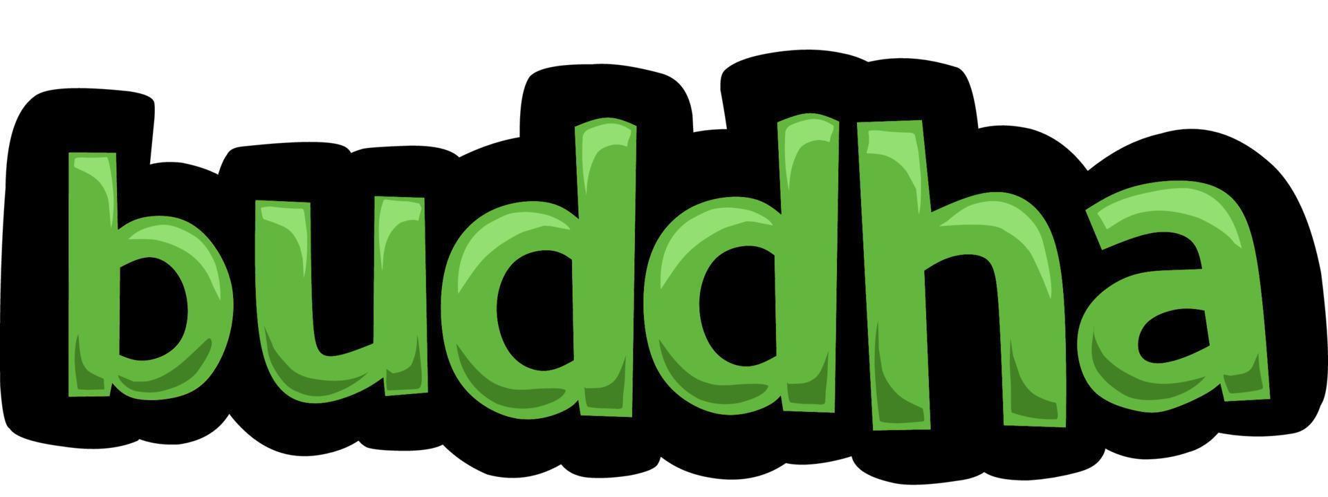 White screen animation video written BUDDHA vector
