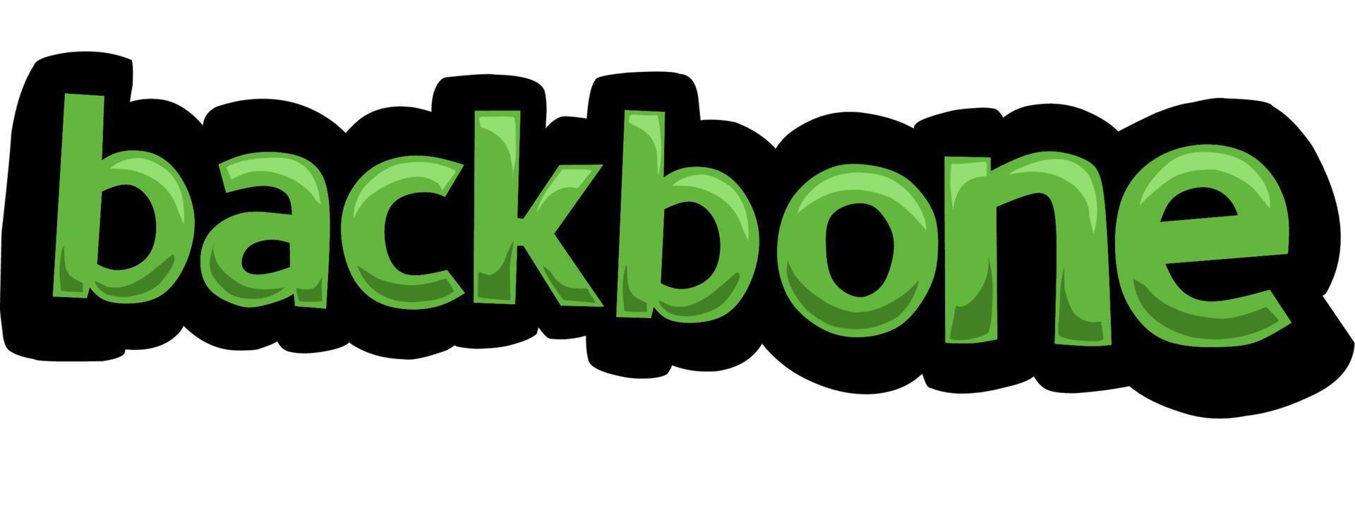 White screen animation video written BACKBONE vector