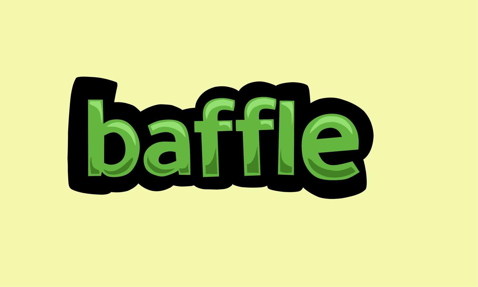 Yellow screen animation video written BAFFLE vector