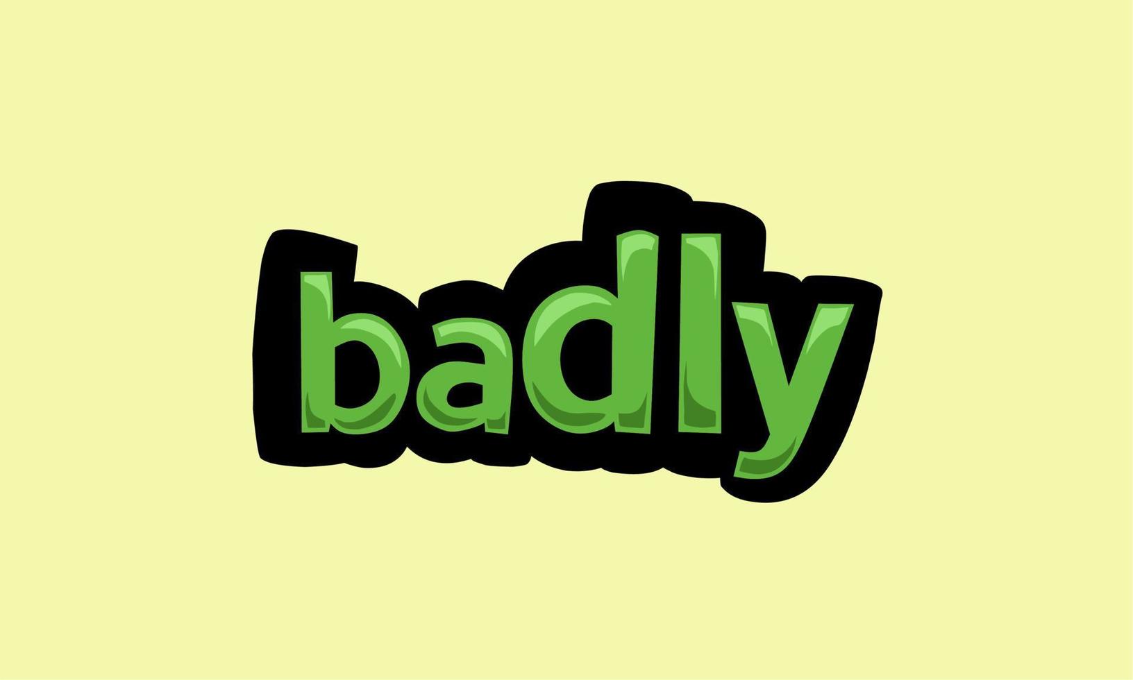 Yellow screen animation video written BADLY vector