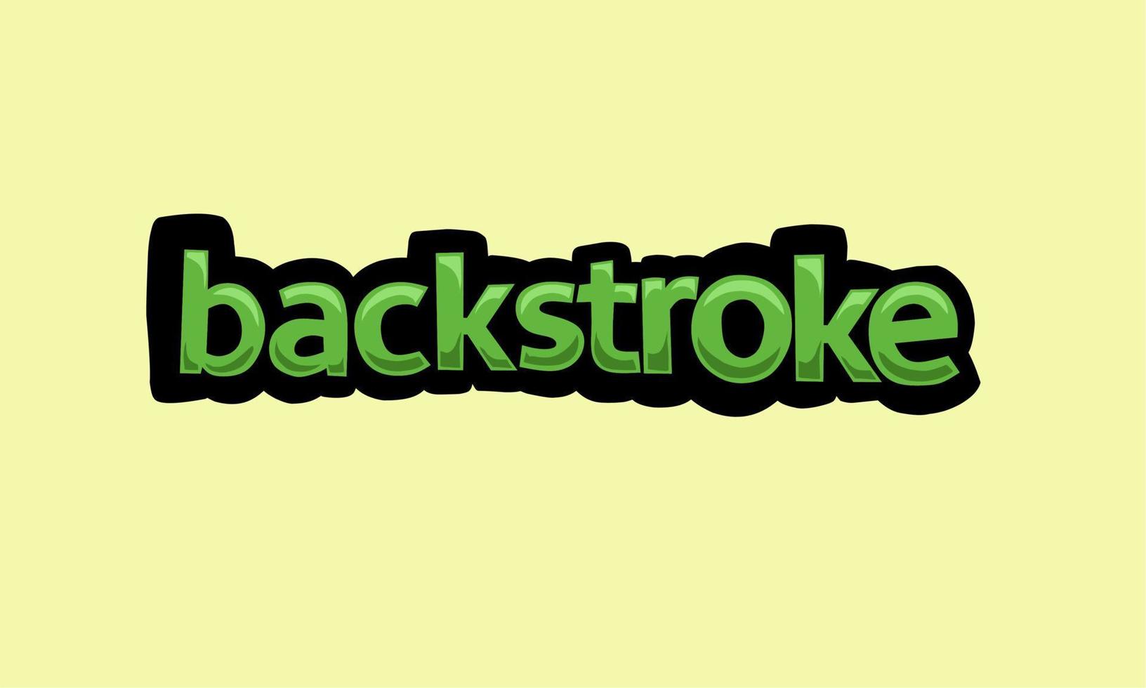 Yellow screen animation video written BACKSTROKE vector
