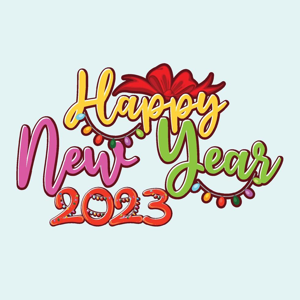 Happy New Year 2023 vector