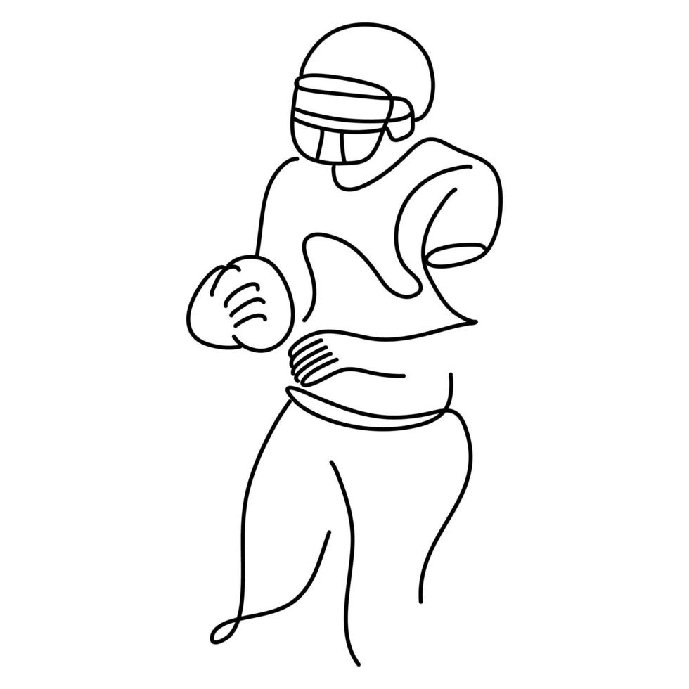 super bowl dibujo continuo arte lineal minimalista. blanco aislado. adecuado para almohadas, arte mural, camisetas, etc. ilustración vectorial vector