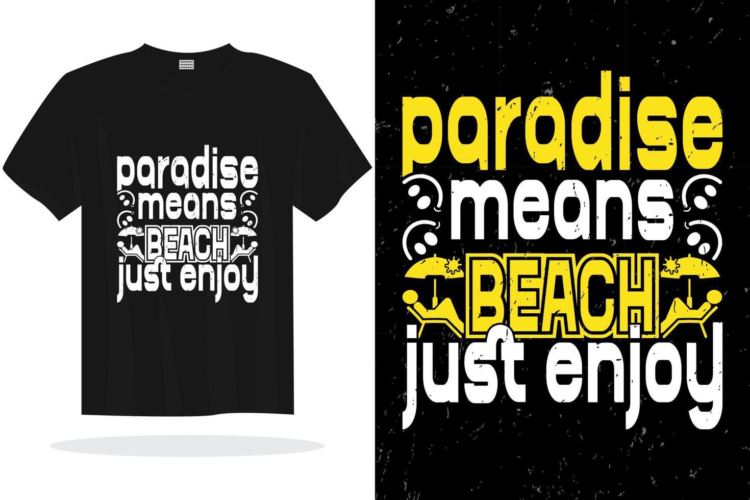 Summer vacation beach t shirt design vector template