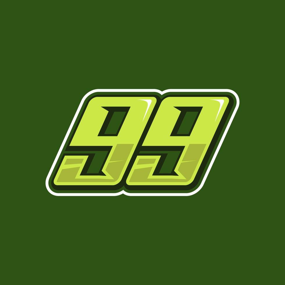 vector de diseño de logotipo número 99 de carreras