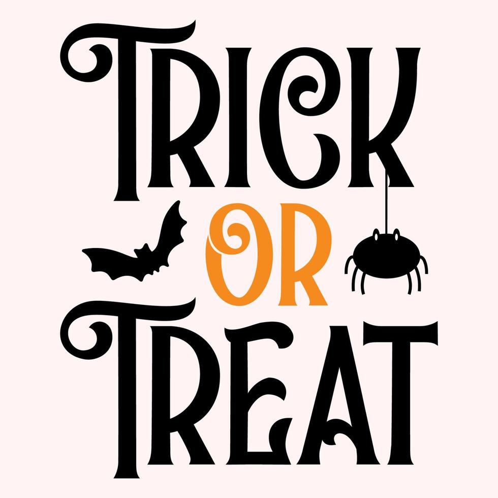 Trick or treat, Halloween typography design vector file