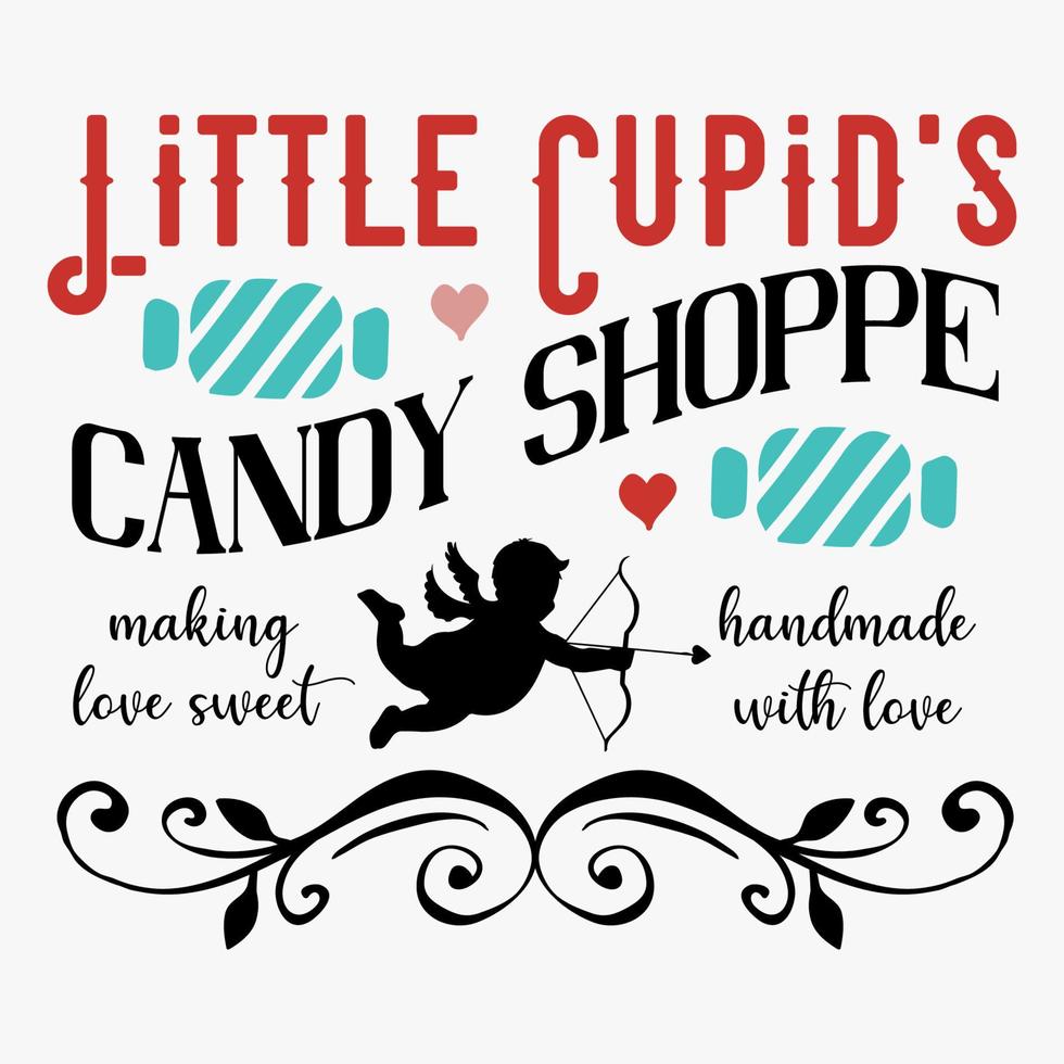 Vintage Valentine Typography design For Print and Cut Vector EPS